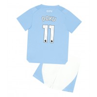 Manchester City Jeremy Doku #11 Replica Home Minikit 2023-24 Short Sleeve (+ pants)